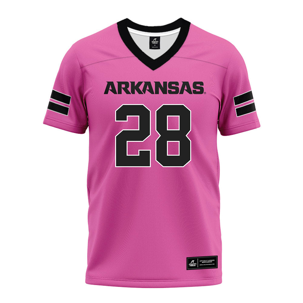 Arkansas - NCAA Football : Trajen Odom - Pink Premium Football Jersey-0