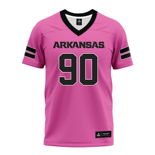 Arkansas - NCAA Football : Caleb Bell - Pink Premium Football Jersey-0