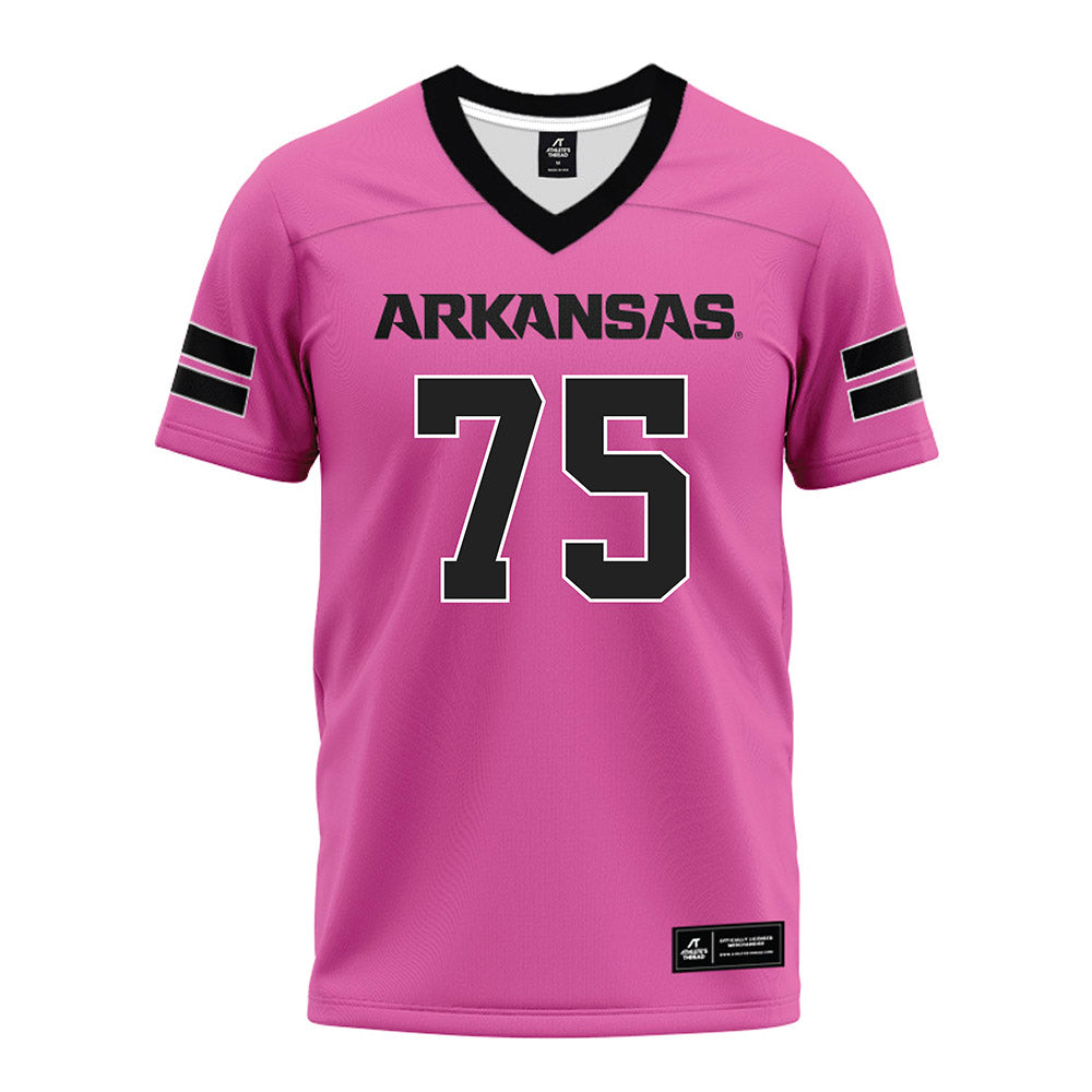 Arkansas - NCAA Football : Kavion Broussard - Pink Premium Football Jersey-0