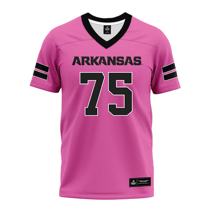 Arkansas - NCAA Football : Kavion Broussard - Pink Premium Football Jersey-0