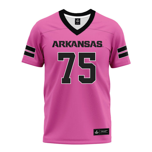 Arkansas - NCAA Football : Kavion Broussard - Pink Premium Football Jersey-0