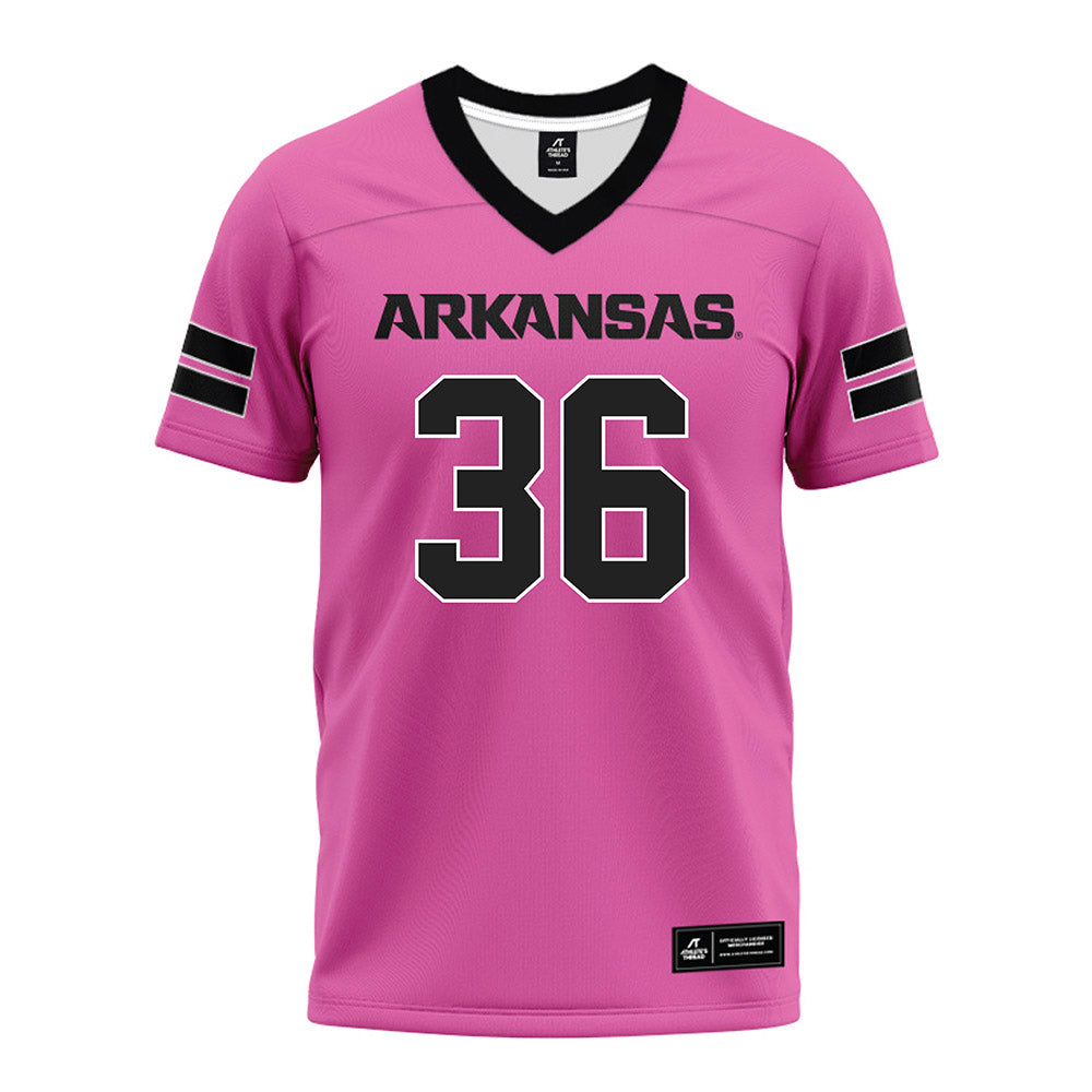 Arkansas - NCAA Football : Brian Alston - Pink Premium Football Jersey-0