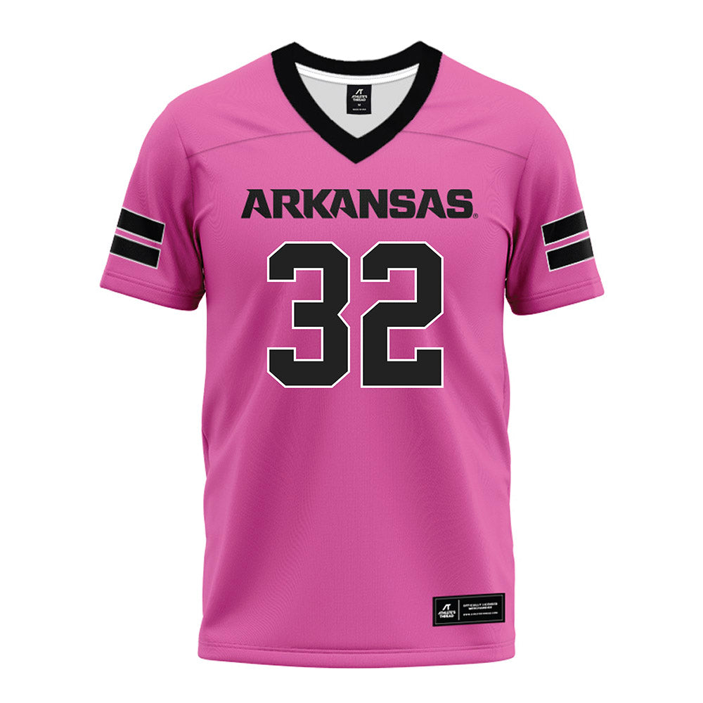 Arkansas - NCAA Football : Matt Adcock - Pink Premium Football Jersey-0