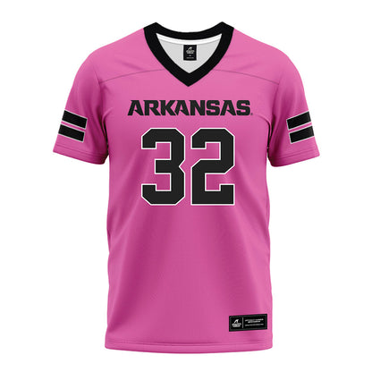 Arkansas - NCAA Football : Matt Adcock - Pink Premium Football Jersey-0