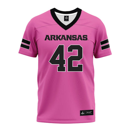 Arkansas - NCAA Football : Jeremy Evans - Pink Premium Football Jersey-0