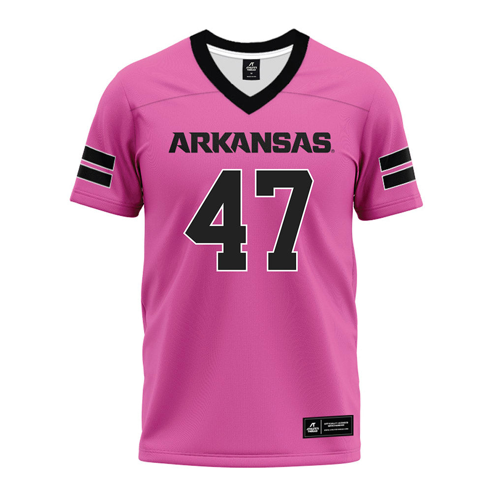 Arkansas - NCAA Football : Maddox Lassiter - Pink Premium Football Jersey
