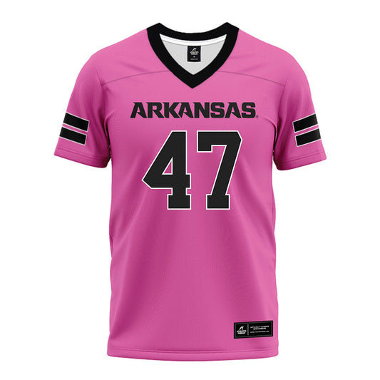 Arkansas - NCAA Football : Maddox Lassiter - Pink Premium Football Jersey
