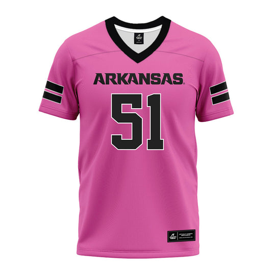 Arkansas - NCAA Football : Carey Clayton - Pink Premium Football Jersey-0