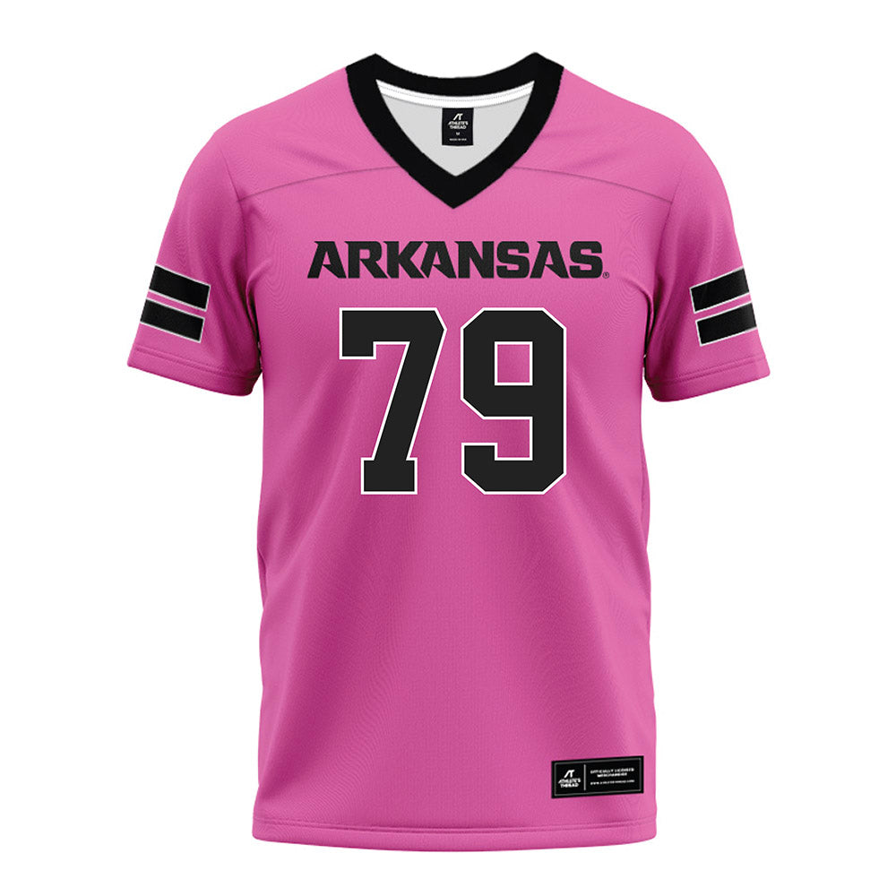 Arkansas - NCAA Football : Josiah Clemons - Pink Premium Football Jersey-0