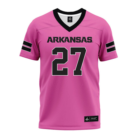 Arkansas - NCAA Football : LaMarcus Hicks II - Pink Premium Football Jersey-0