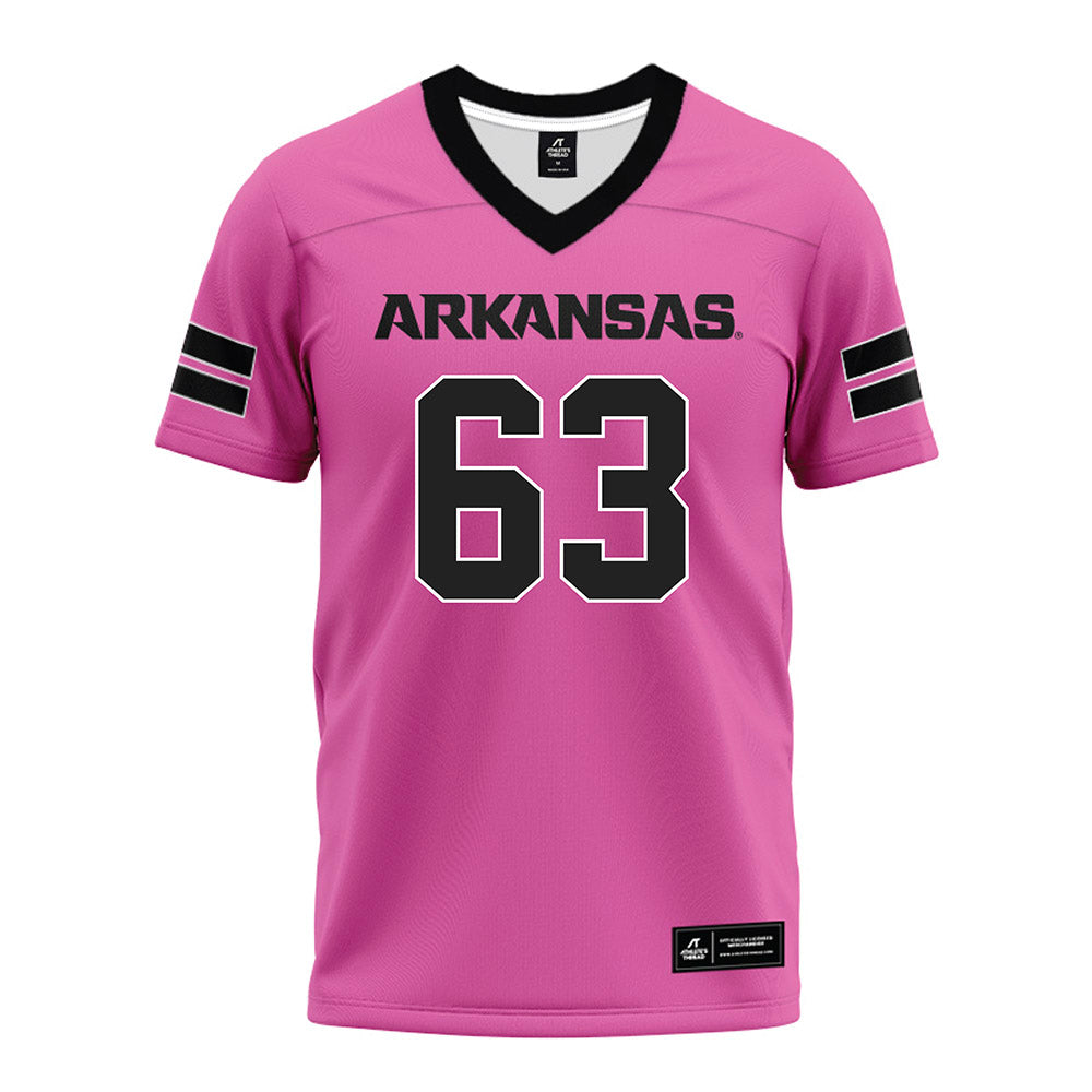 Arkansas - NCAA Football : Hugh Smith - Pink Premium Football Jersey-0