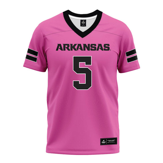 Arkansas - NCAA Football : Sutton Smith - Pink Premium Football Jersey-0