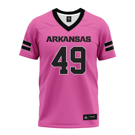 Arkansas - NCAA Football : Adam Johnston - Pink Premium Football Jersey-0