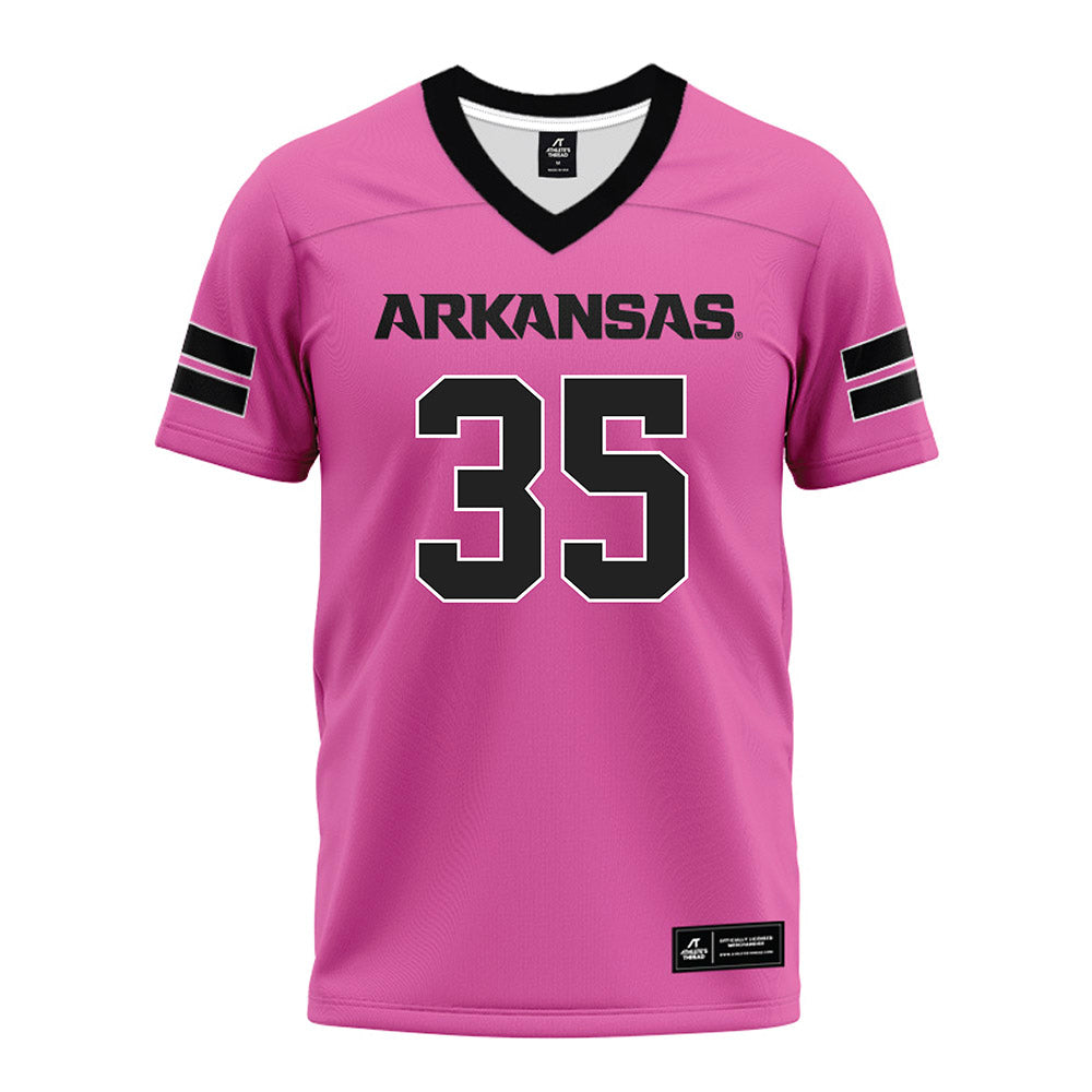 Arkansas - NCAA Football : Hutson Hendrix - Pink Premium Football Jersey-0
