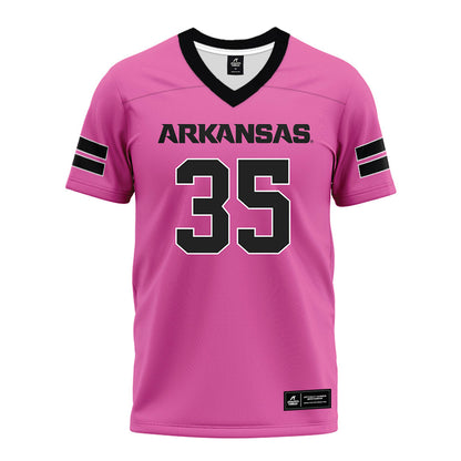 Arkansas - NCAA Football : Hutson Hendrix - Pink Premium Football Jersey-0
