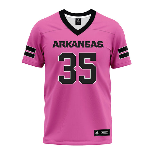 Arkansas - NCAA Football : Hutson Hendrix - Pink Premium Football Jersey-0