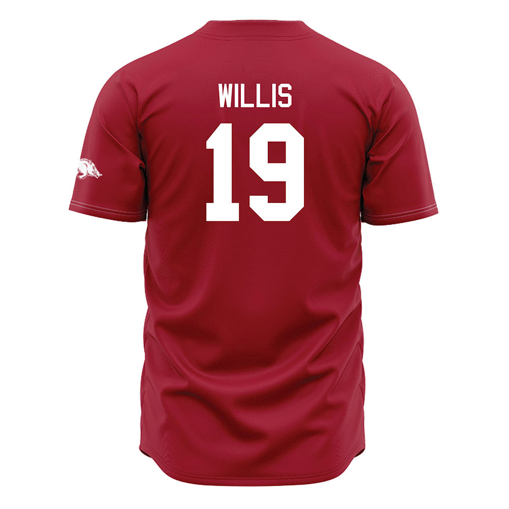 Arkansas - NCAA Baseball : Carson Willis - Cardinal Jersey-1