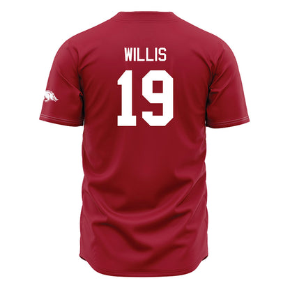 Arkansas - NCAA Baseball : Carson Willis - Cardinal Jersey-1