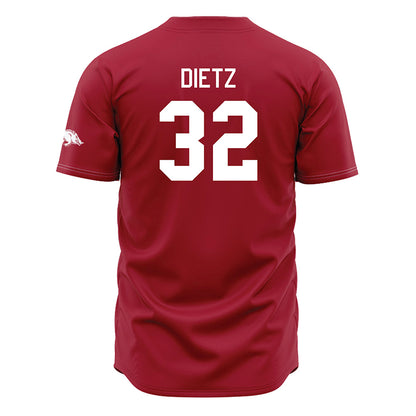 Arkansas - NCAA Baseball : Hunter Dietz - Cardinal Jersey
