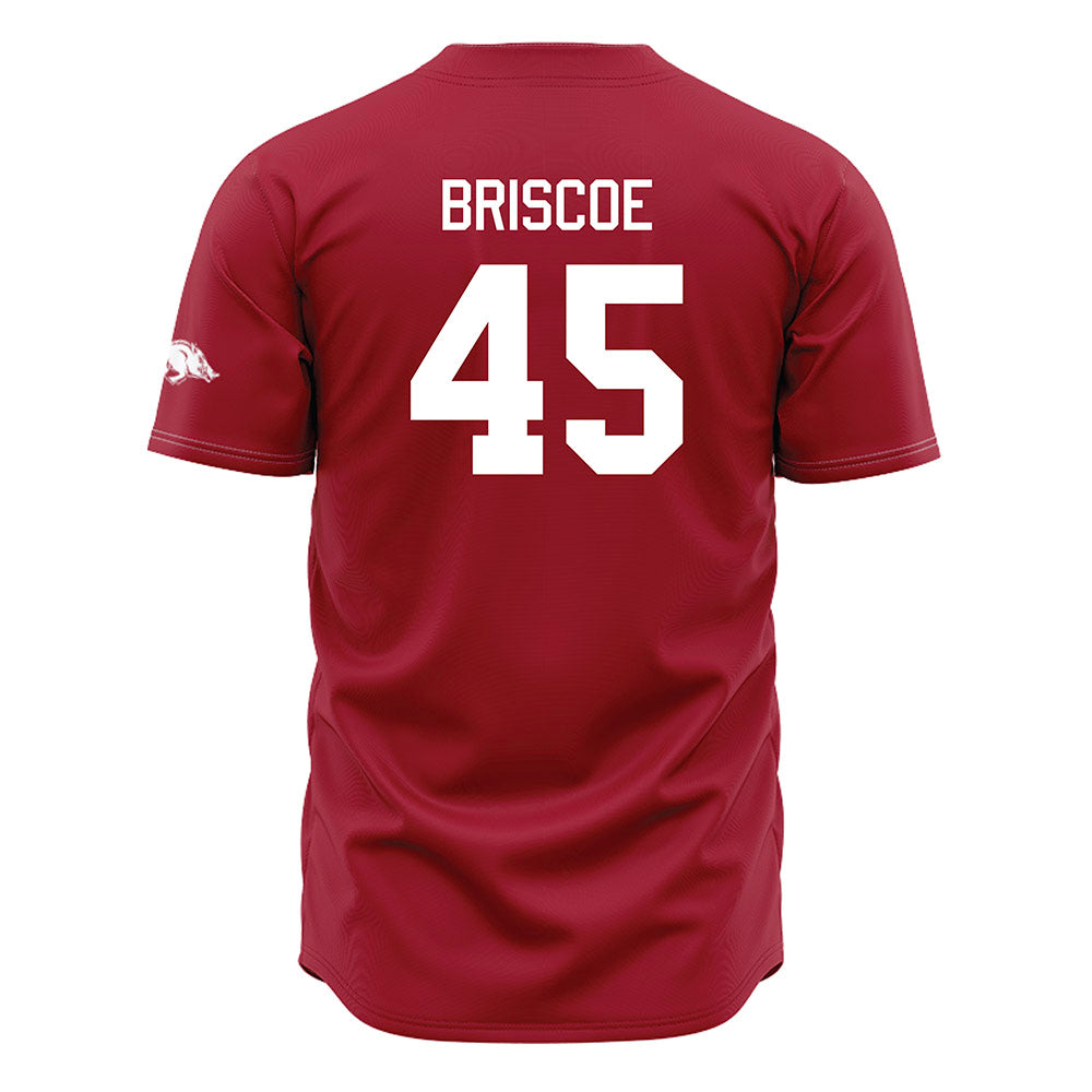 Arkansas - NCAA Baseball : Tye Briscoe - Cardinal Jersey-1