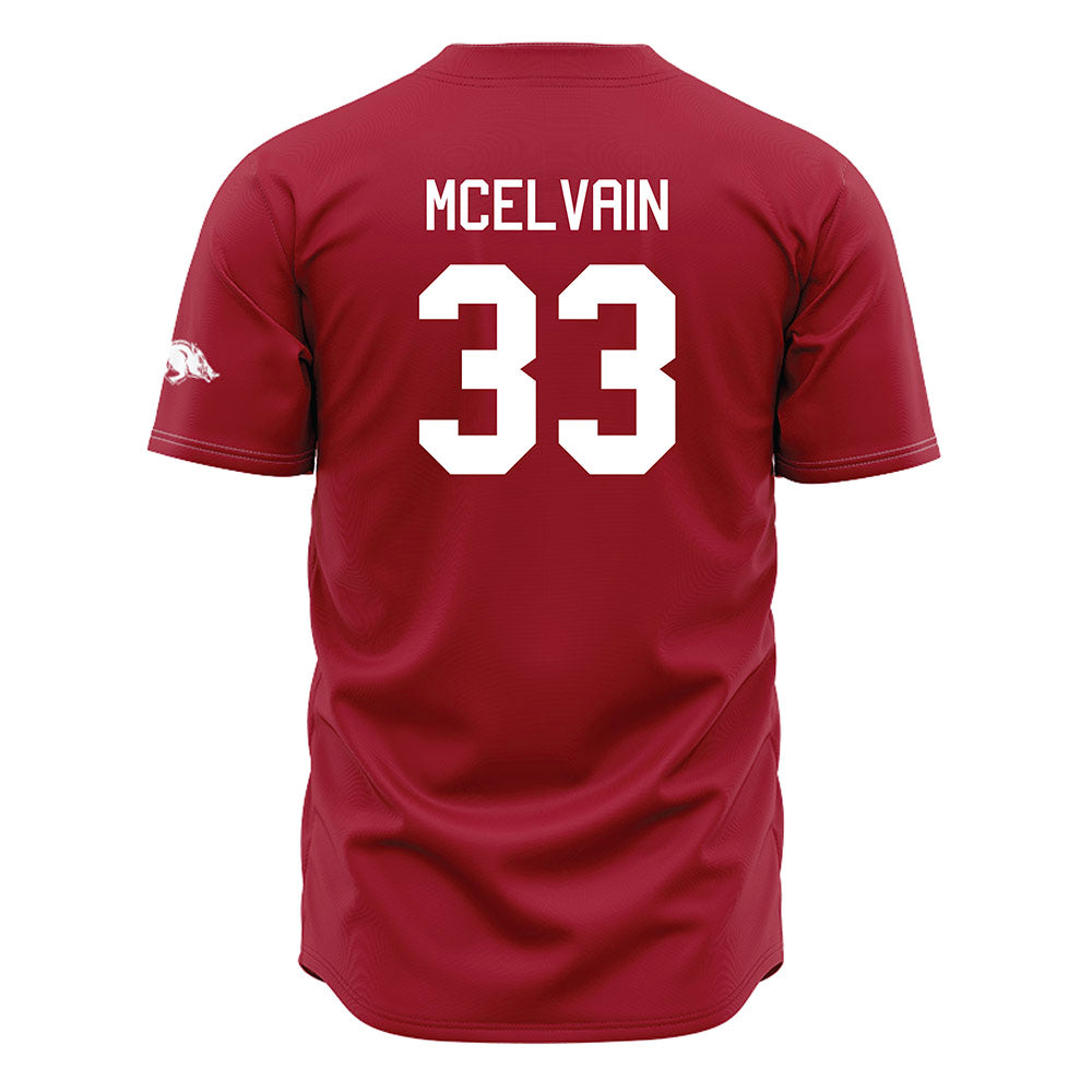 Arkansas - NCAA Baseball : Ethan McElvain - Cardinal Jersey-1