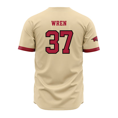 Arkansas - NCAA Baseball : Grant Wren - Youth Off White Jersey-1