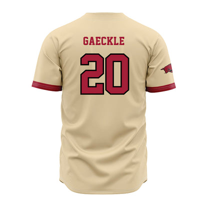 Arkansas - NCAA Baseball : Gabe Gaeckle - Youth Off White Jersey
