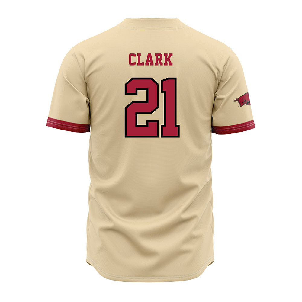 Arkansas - NCAA Baseball : Brenton Clark - Youth Off White Jersey