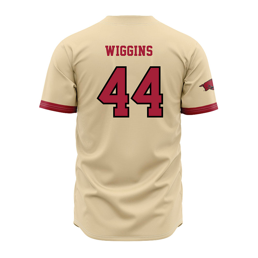 Arkansas - NCAA Baseball : Carson Wiggins - Youth Off White Jersey