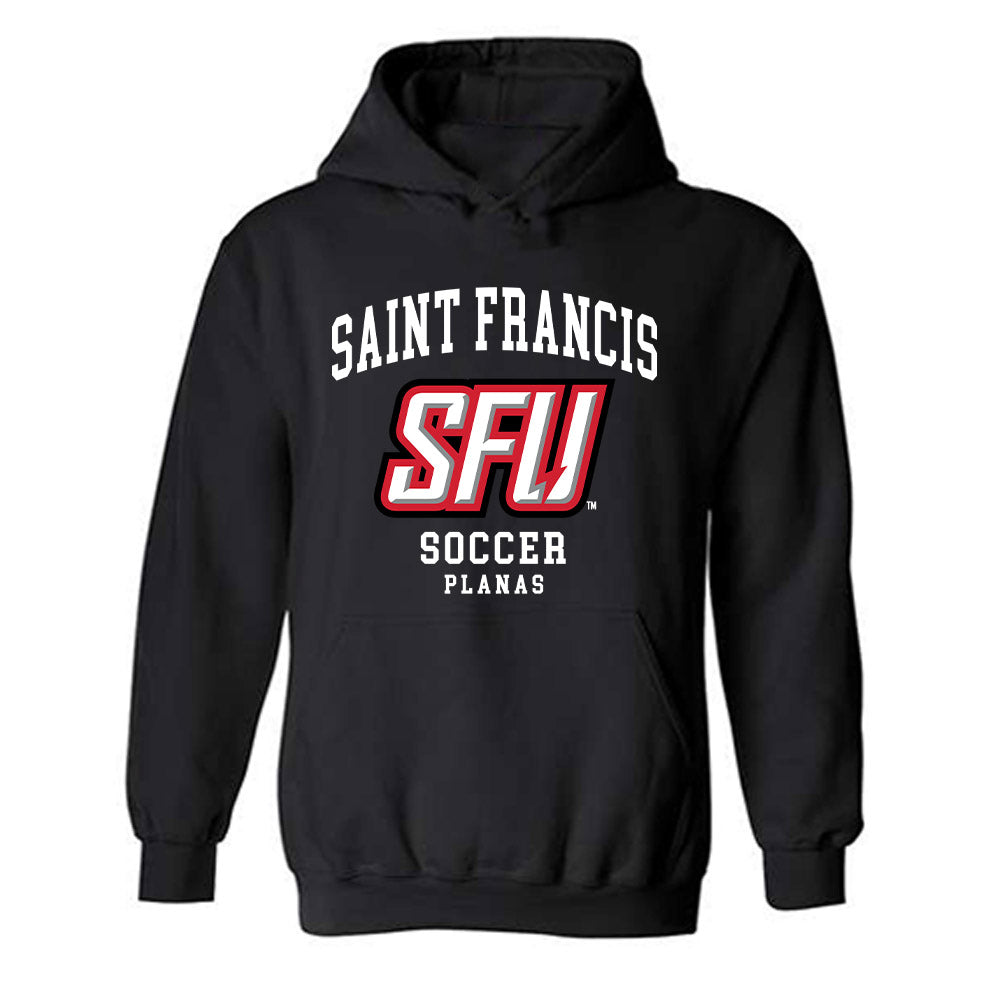 St. Francis - NCAA Men's Soccer : Alvaro Planas - Classic Fashion Shersey Hooded Sweatshirt-0