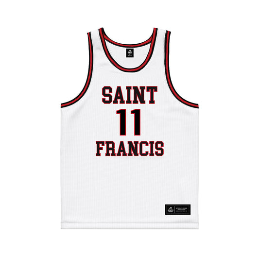 St. Francis - NCAA Men's Basketball : Melvin Weaver III - White Basketball Jersey-0