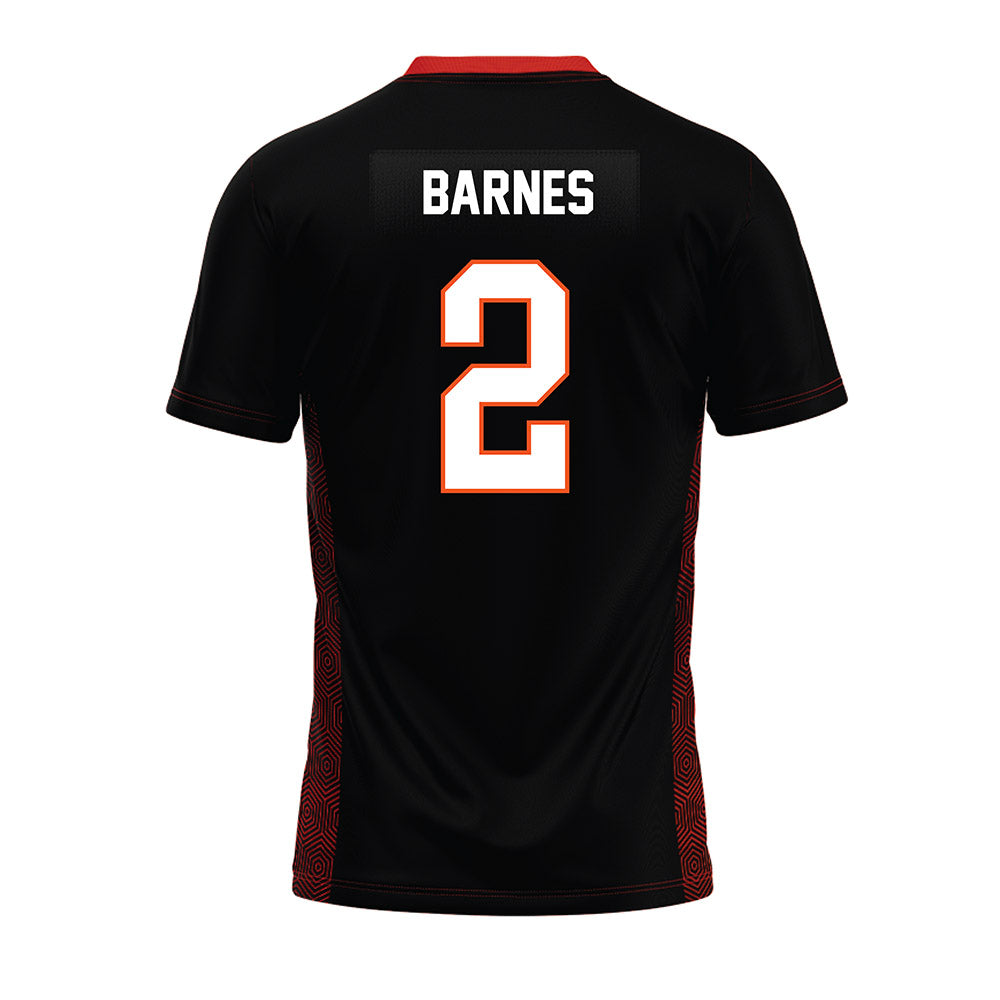 Oklahoma State - NCAA Football : Chris Barnes - Black Premium Football Jersey-1