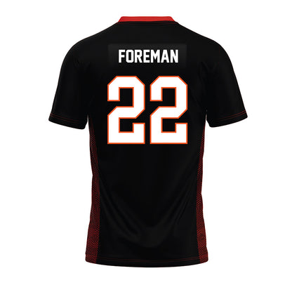 Oklahoma State - NCAA Football : Kobi Foreman - Black Premium Football Jersey-1
