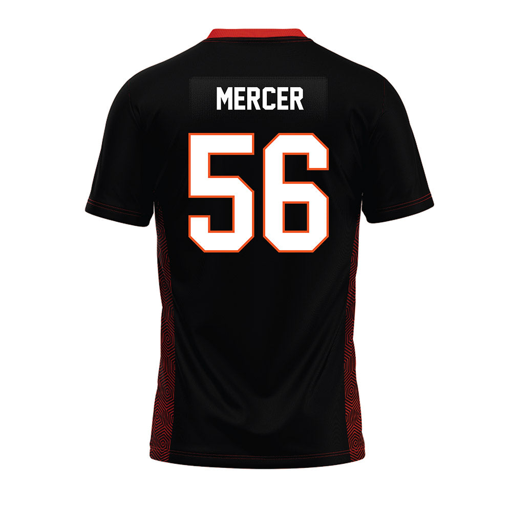 Oklahoma State - NCAA Football : Tyler Mercer - Black Premium Football Jersey-1