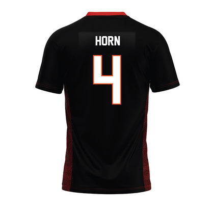 Oklahoma State - NCAA Football : Maurion Horn - Black Premium Football Jersey-1