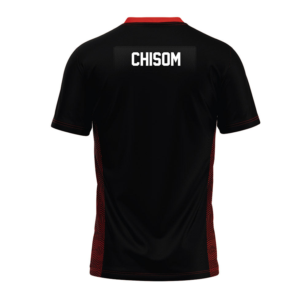 Oklahoma State - NCAA Football : Isaiah Chisom - Black Premium Football Jersey-1