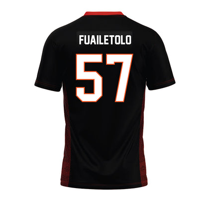 Oklahoma State - NCAA Football : Simona Fuailetolo - Black Premium Football Jersey-1