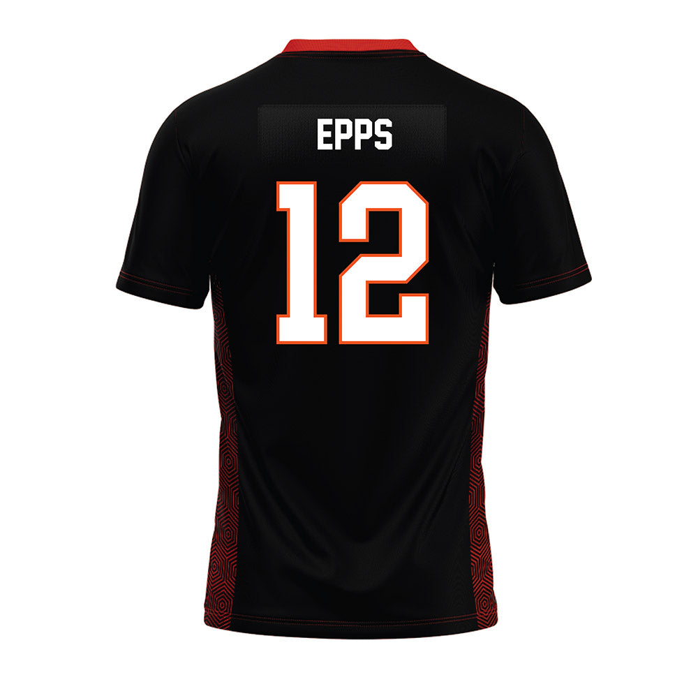 Oklahoma State - NCAA Football : Cameron Epps - Black Premium Football Jersey-1