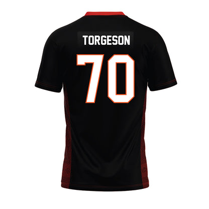 Oklahoma State - NCAA Football : Shaun Torgeson - Black Premium Football Jersey-1