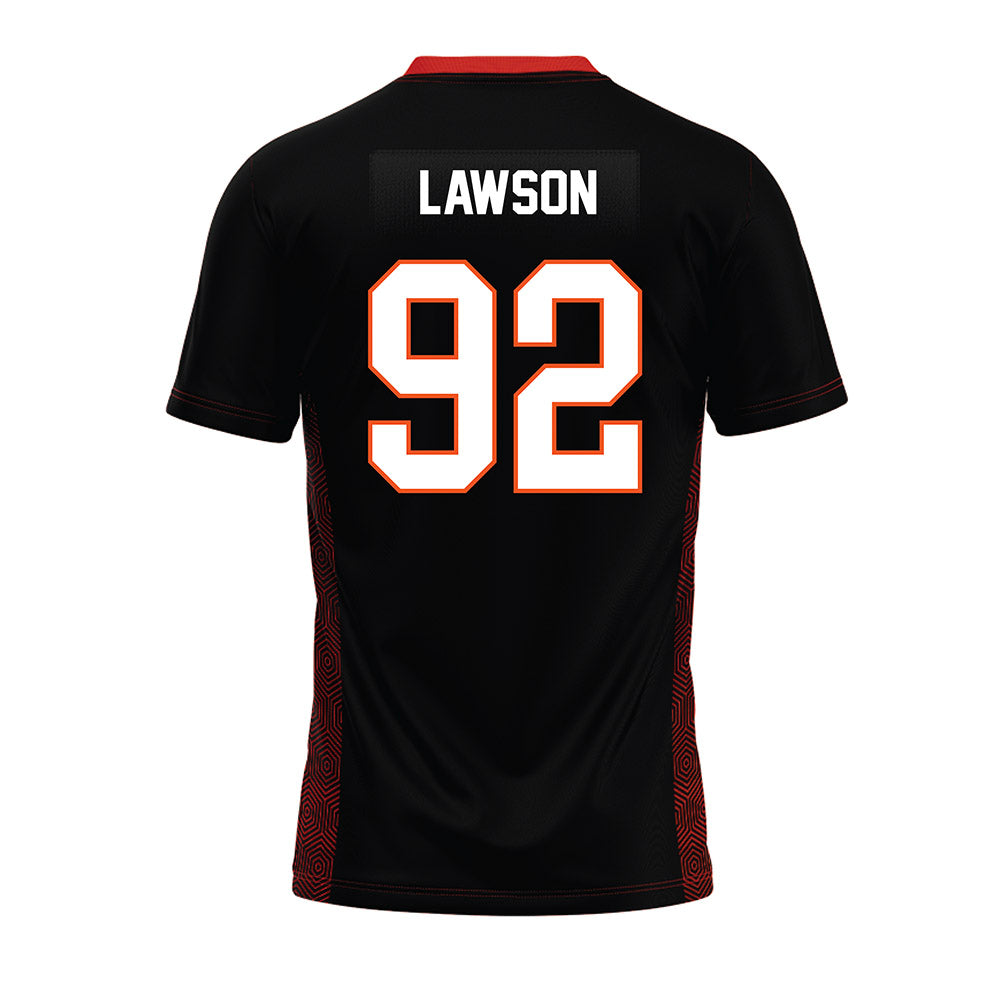 Oklahoma State - NCAA Football : Jerry Lawson - Black Premium Football Jersey-1