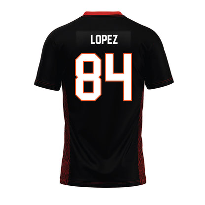 Oklahoma State - NCAA Football : Matrail Lopez - Black Premium Football Jersey-1