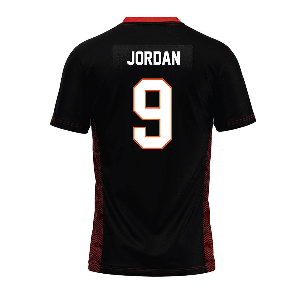 Oklahoma State - NCAA Football : Grant Jordan - Black Premium Football Jersey-1