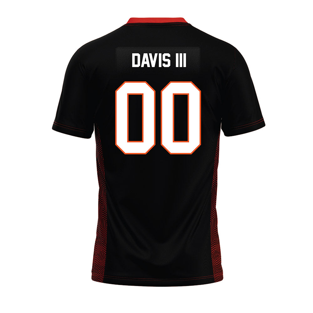 Oklahoma State - NCAA Football : Marrel Davis III - Black Premium Football Jersey-1