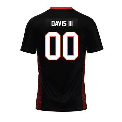 Oklahoma State - NCAA Football : Marrel Davis III - Black Premium Football Jersey-1