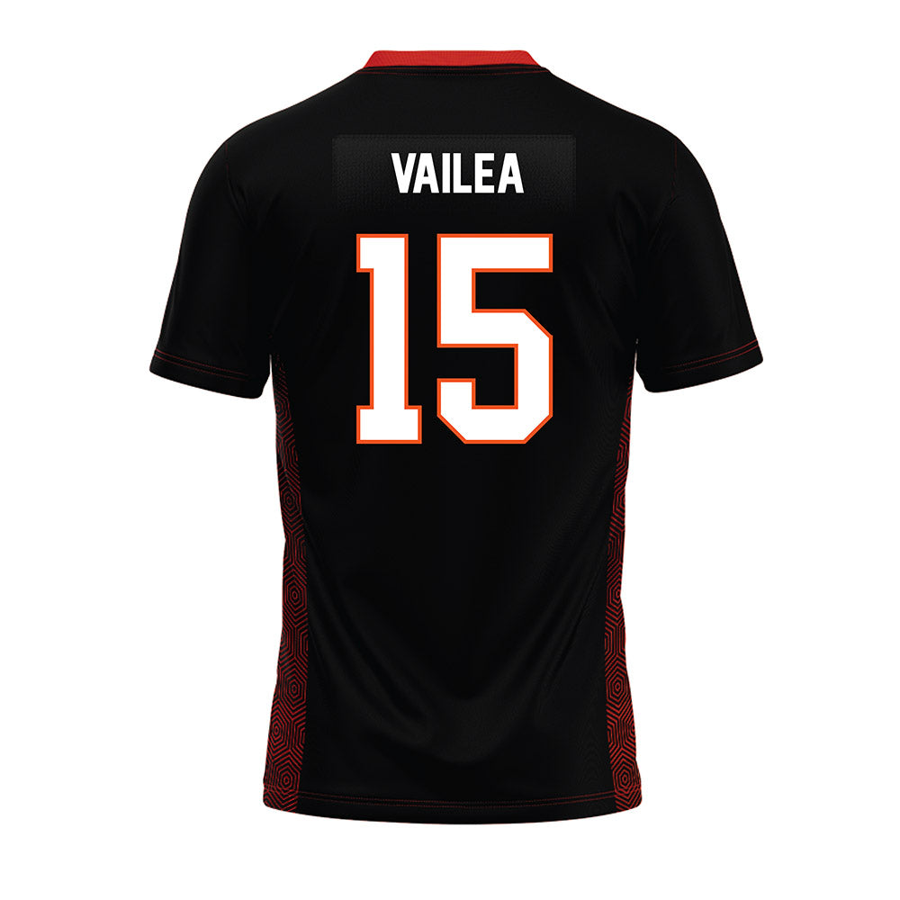 Oklahoma State - NCAA Football : Fatafehi Vailea - Black Premium Football Jersey-1