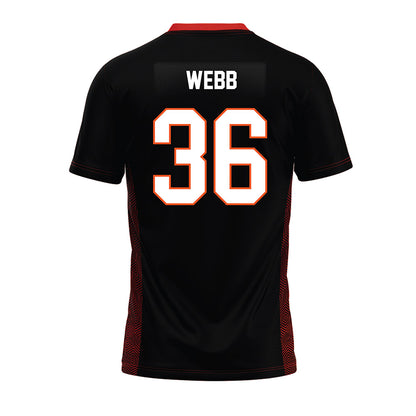 Oklahoma State - NCAA Football : Ayden Webb - Black Premium Football Jersey-1