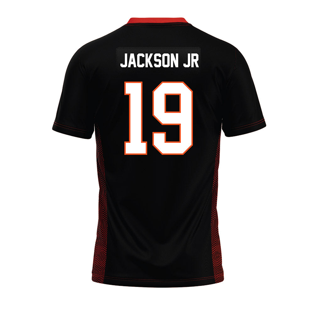 Oklahoma State - NCAA Football : DJ Jackson Jr - Black Premium Football Jersey-1