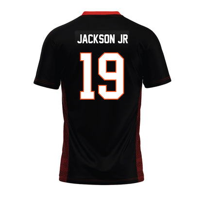 Oklahoma State - NCAA Football : DJ Jackson Jr - Black Premium Football Jersey-1