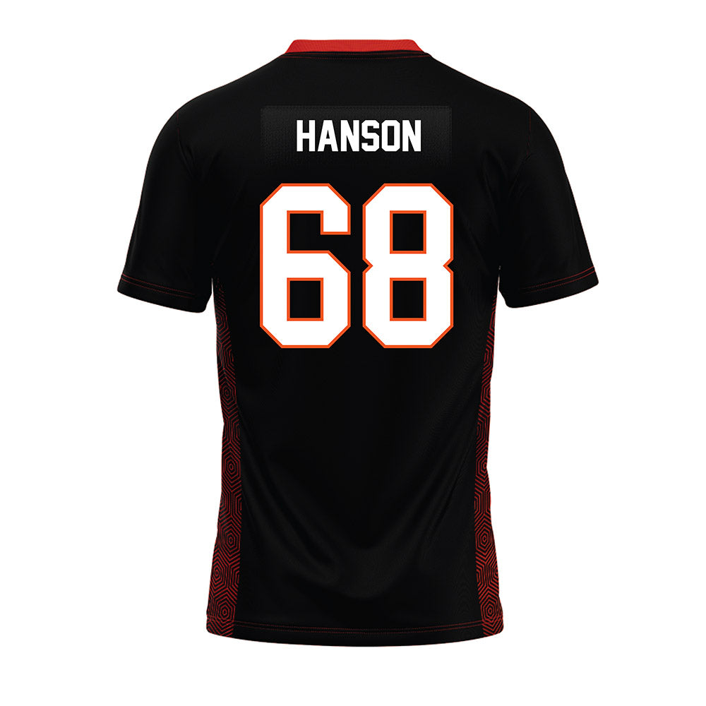 Oklahoma State - NCAA Football : Joseph Hanson - Black Premium Football Jersey-1