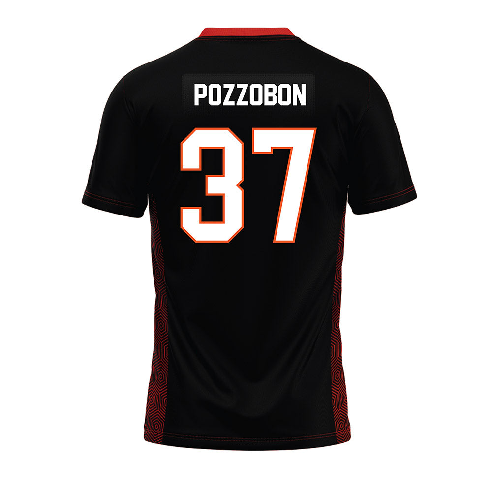Oklahoma State - NCAA Football : Lachie Pozzobon - Black Premium Football Jersey-1